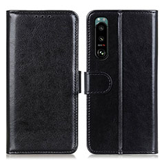 Custodia Portafoglio In Pelle Cover con Supporto M07L per Sony Xperia 5 III SO-53B Nero