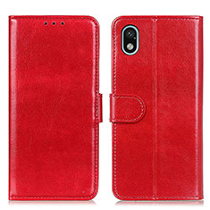 Custodia Portafoglio In Pelle Cover con Supporto M07L per Sony Xperia Ace III SO-53C Rosso