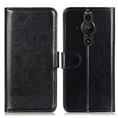 Custodia Portafoglio In Pelle Cover con Supporto M07L per Sony Xperia PRO-I Nero