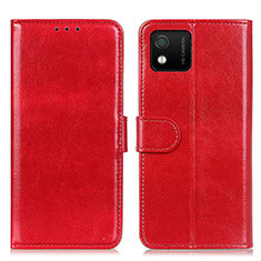 Custodia Portafoglio In Pelle Cover con Supporto M07L per Wiko Y52 Rosso