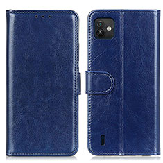 Custodia Portafoglio In Pelle Cover con Supporto M07L per Wiko Y82 Blu