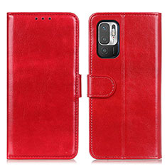 Custodia Portafoglio In Pelle Cover con Supporto M07L per Xiaomi POCO M3 Pro 5G Rosso