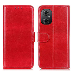 Custodia Portafoglio In Pelle Cover con Supporto M07L per Xiaomi Poco M4 5G Rosso