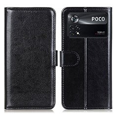 Custodia Portafoglio In Pelle Cover con Supporto M07L per Xiaomi Poco X4 Pro 5G Nero