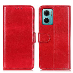 Custodia Portafoglio In Pelle Cover con Supporto M07L per Xiaomi Redmi 10 Prime Plus 5G Rosso