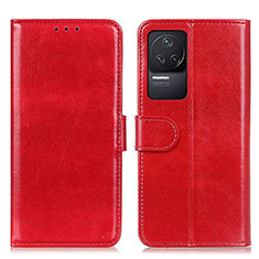 Custodia Portafoglio In Pelle Cover con Supporto M07L per Xiaomi Redmi K50 5G Rosso