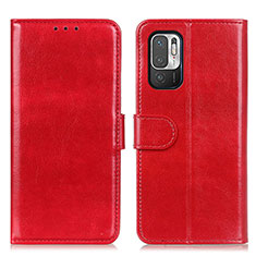 Custodia Portafoglio In Pelle Cover con Supporto M07L per Xiaomi Redmi Note 10 5G Rosso