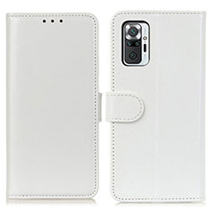 Custodia Portafoglio In Pelle Cover con Supporto M07L per Xiaomi Redmi Note 10 Pro 4G Bianco