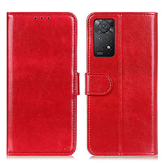 Custodia Portafoglio In Pelle Cover con Supporto M07L per Xiaomi Redmi Note 11 Pro 5G Rosso