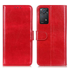 Custodia Portafoglio In Pelle Cover con Supporto M07L per Xiaomi Redmi Note 12 Pro 4G Rosso