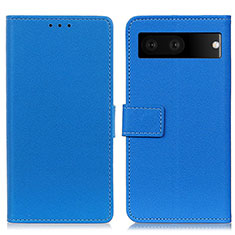 Custodia Portafoglio In Pelle Cover con Supporto M08L per Google Pixel 7 5G Blu