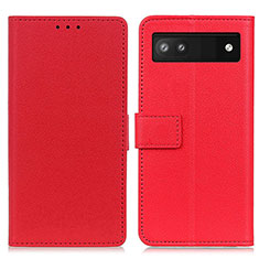 Custodia Portafoglio In Pelle Cover con Supporto M08L per Google Pixel 7a 5G Rosso