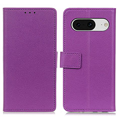 Custodia Portafoglio In Pelle Cover con Supporto M08L per Google Pixel 8 5G Viola