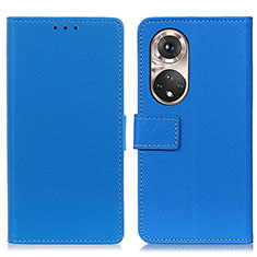 Custodia Portafoglio In Pelle Cover con Supporto M08L per Huawei Honor 50 Pro 5G Blu