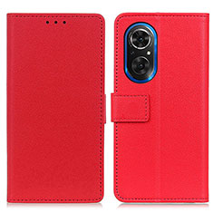 Custodia Portafoglio In Pelle Cover con Supporto M08L per Huawei Honor 50 SE 5G Rosso