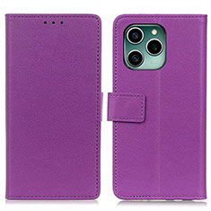 Custodia Portafoglio In Pelle Cover con Supporto M08L per Huawei Honor 60 SE 5G Viola