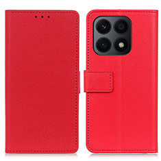 Custodia Portafoglio In Pelle Cover con Supporto M08L per Huawei Honor X8a 4G Rosso