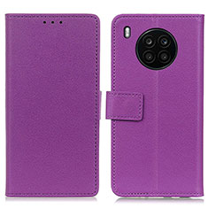 Custodia Portafoglio In Pelle Cover con Supporto M08L per Huawei Nova 8i Viola