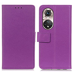 Custodia Portafoglio In Pelle Cover con Supporto M08L per Huawei Nova 9 Pro Viola