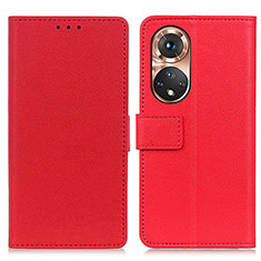 Custodia Portafoglio In Pelle Cover con Supporto M08L per Huawei Nova 9 Rosso