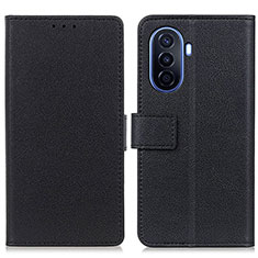 Custodia Portafoglio In Pelle Cover con Supporto M08L per Huawei Nova Y70 Nero