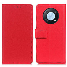 Custodia Portafoglio In Pelle Cover con Supporto M08L per Huawei Nova Y90 Rosso