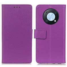 Custodia Portafoglio In Pelle Cover con Supporto M08L per Huawei Nova Y90 Viola