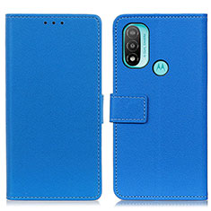 Custodia Portafoglio In Pelle Cover con Supporto M08L per Motorola Moto E20 Blu