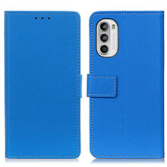 Custodia Portafoglio In Pelle Cover con Supporto M08L per Motorola Moto Edge (2022) 5G Blu