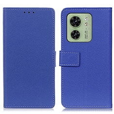 Custodia Portafoglio In Pelle Cover con Supporto M08L per Motorola Moto Edge (2023) 5G Blu