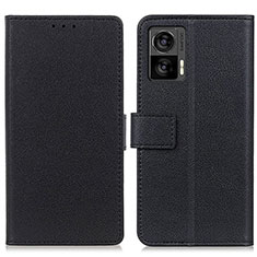 Custodia Portafoglio In Pelle Cover con Supporto M08L per Motorola Moto Edge 30 Lite 5G Nero