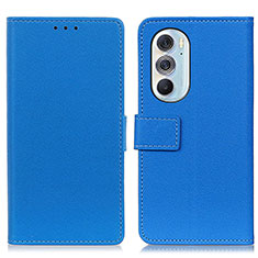 Custodia Portafoglio In Pelle Cover con Supporto M08L per Motorola Moto Edge 30 Pro 5G Blu