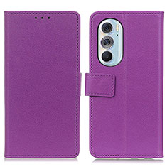 Custodia Portafoglio In Pelle Cover con Supporto M08L per Motorola Moto Edge 30 Pro 5G Viola