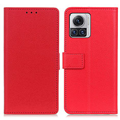 Custodia Portafoglio In Pelle Cover con Supporto M08L per Motorola Moto Edge 30 Ultra 5G Rosso