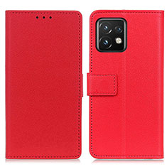 Custodia Portafoglio In Pelle Cover con Supporto M08L per Motorola Moto Edge 40 Pro 5G Rosso