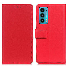 Custodia Portafoglio In Pelle Cover con Supporto M08L per Motorola Moto Edge Lite 5G Rosso