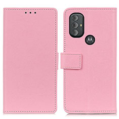 Custodia Portafoglio In Pelle Cover con Supporto M08L per Motorola Moto G Play (2023) Rosa