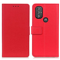 Custodia Portafoglio In Pelle Cover con Supporto M08L per Motorola Moto G Power (2022) Rosso