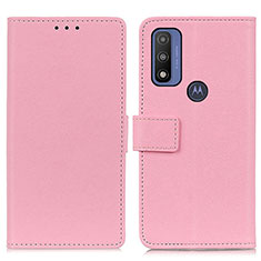 Custodia Portafoglio In Pelle Cover con Supporto M08L per Motorola Moto G Pure Rosa