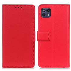 Custodia Portafoglio In Pelle Cover con Supporto M08L per Motorola Moto G50 5G Rosso