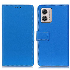 Custodia Portafoglio In Pelle Cover con Supporto M08L per Motorola Moto G53j 5G Blu