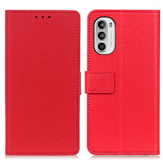 Custodia Portafoglio In Pelle Cover con Supporto M08L per Motorola Moto G82 5G Rosso