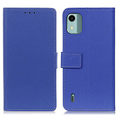 Custodia Portafoglio In Pelle Cover con Supporto M08L per Nokia C12 Pro Blu