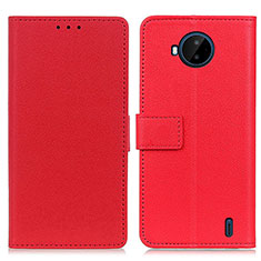 Custodia Portafoglio In Pelle Cover con Supporto M08L per Nokia C20 Plus Rosso