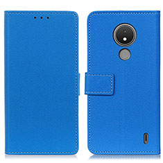 Custodia Portafoglio In Pelle Cover con Supporto M08L per Nokia C21 Blu