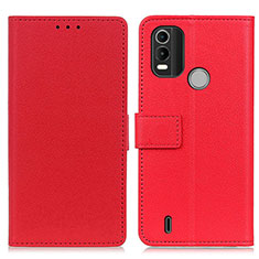 Custodia Portafoglio In Pelle Cover con Supporto M08L per Nokia C21 Plus Rosso