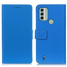 Custodia Portafoglio In Pelle Cover con Supporto M08L per Nokia C31 Blu