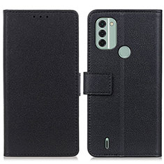 Custodia Portafoglio In Pelle Cover con Supporto M08L per Nokia C31 Nero