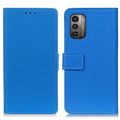 Custodia Portafoglio In Pelle Cover con Supporto M08L per Nokia G11 Blu