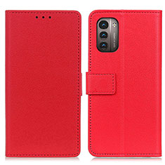 Custodia Portafoglio In Pelle Cover con Supporto M08L per Nokia G21 Rosso